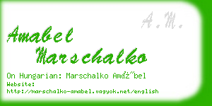 amabel marschalko business card